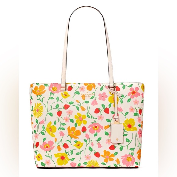 NWT Kate Spade Perfect Strawberry Garden Large Tote - Picture 4 of 8